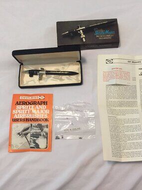 Aerograph Devilbiss Sprite Major Kit Vintage Paint Spray Air Brush  Listing as u